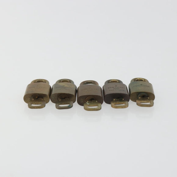 LOUIS VUITTON Padlock 10 Set Padlock metal Gold LV Auth 192563