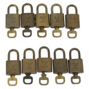 LOUIS VUITTON Padlock 10 Set Padlock metal Gold LV Auth 192564-2
