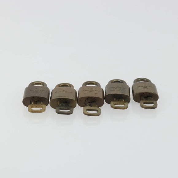 LOUIS VUITTON Padlock 10 Set Padlock metal Gold LV Auth 192564