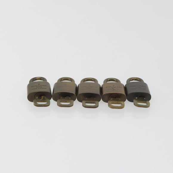 LOUIS VUITTON Padlock 10 Set Padlock metal Gold LV Auth 192565
