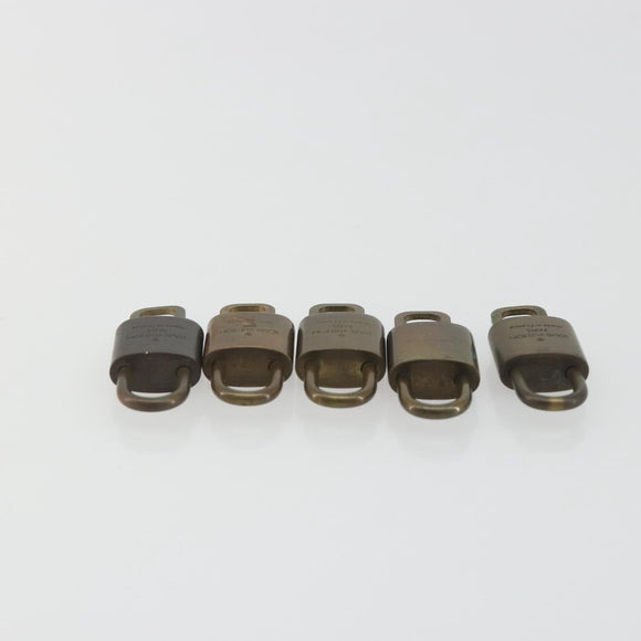 LOUIS VUITTON Padlock 10 Set Padlock metal Gold LV Auth 192565