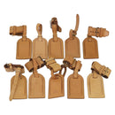 LOUIS VUITTON Name Tag Powanie 10 Set Powanie Leather Beige LV Auth 192566-1