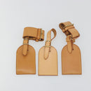 LOUIS VUITTON Name Tag Powanie 10 Set Powanie Leather Beige LV Auth 192566-3