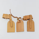 LOUIS VUITTON Name Tag Powanie 10 Set Powanie Leather Beige LV Auth 192566-5
