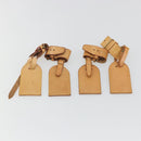 LOUIS VUITTON Name Tag Powanie 10 Set Powanie Leather Beige LV Auth 192566-7