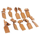 LOUIS VUITTON Name Tag Powanie 10 Set Powanie Leather Beige LV Auth 192567-1