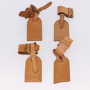 LOUIS VUITTON Name Tag Powanie 10 Set Powanie Leather Beige LV Auth 192567-10