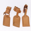 LOUIS VUITTON Name Tag Powanie 10 Set Powanie Leather Beige LV Auth 192567-2