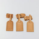 LOUIS VUITTON Name Tag Powanie 10 Set Powanie Leather Beige LV Auth 192568-4