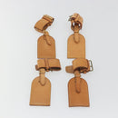 LOUIS VUITTON Name Tag Powanie 10 Set Powanie Leather Beige LV Auth 192568-7