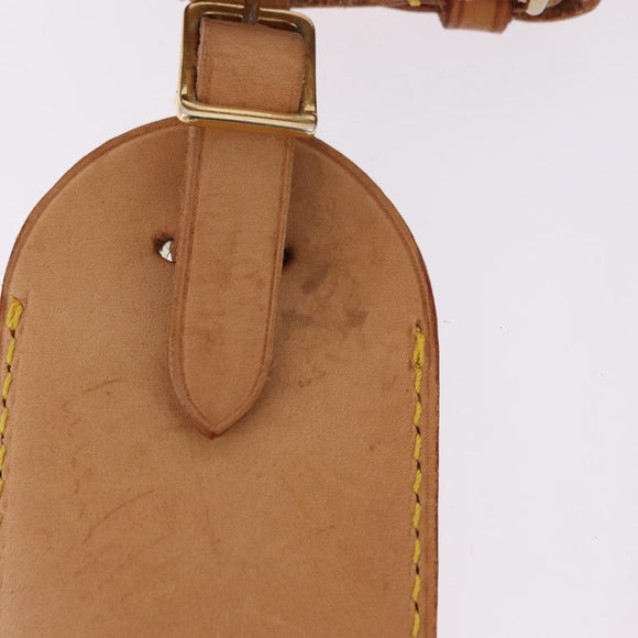 LOUIS VUITTON Name Tag Powanie 10 Set Powanie Leather Beige LV Auth 192569