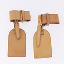 LOUIS VUITTON Name Tag Powanie 10 Set Powanie Leather Beige LV Auth 192569-14