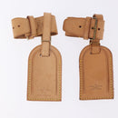 LOUIS VUITTON Name Tag Powanie 10 Set Powanie Leather Beige LV Auth 192569-2
