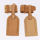 LOUIS VUITTON Name Tag Powanie 10 Set Powanie Leather Beige LV Auth 192569-8