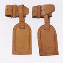 LOUIS VUITTON Name Tag Powanie 10 Set Powanie Leather Beige LV Auth 192570-10