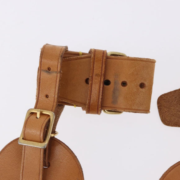 LOUIS VUITTON Name Tag Powanie 10 Set Powanie Leather Beige LV Auth 192570