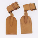 LOUIS VUITTON Name Tag Powanie 10 Set Powanie Leather Beige LV Auth 192570-8