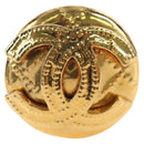 CHANEL Earring Metal Gold Tone CC Auth 192600M-2