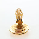 CHANEL Earring Metal Gold Tone CC Auth 192600M-7