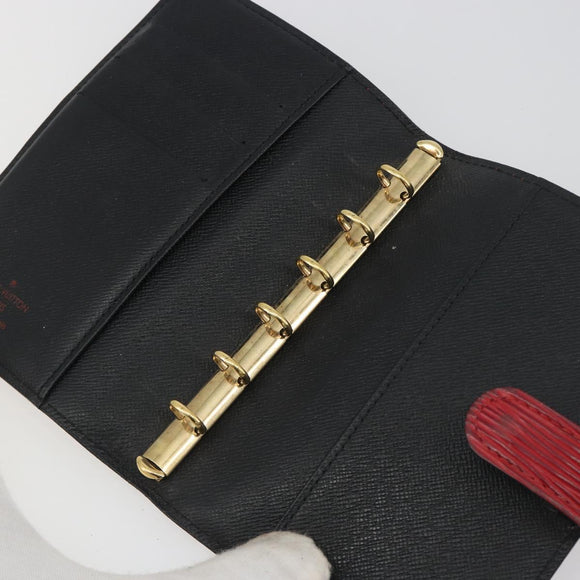 LOUIS VUITTON Epi Agenda PM Day Planner Cover Red R20057 LV Auth 192601