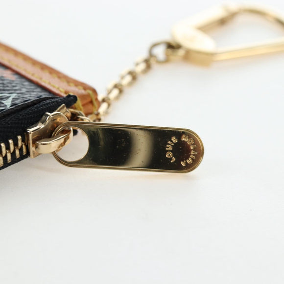 LOUIS VUITTON Monogram Multicolor Pochette Cles Purse Black M13664 Auth 192602M