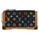 LOUIS VUITTON Monogram Multicolor Pochette Cles Purse Black M13664 Auth 192602M-13