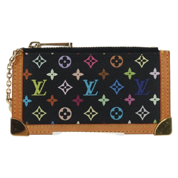 LOUIS VUITTON Monogram Multicolor Pochette Cles Purse Black M13664 Auth 192602M