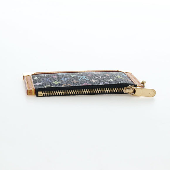 LOUIS VUITTON Monogram Multicolor Pochette Cles Purse Black M13664 Auth 192602M