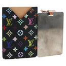 LOUIS VUITTON Monogram Multicolor Etui Hand Mirror Black M92651 LV Auth 192603M-1