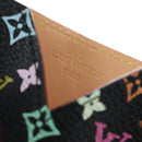 LOUIS VUITTON Monogram Multicolor Etui Hand Mirror Black M92651 LV Auth 192603M-18