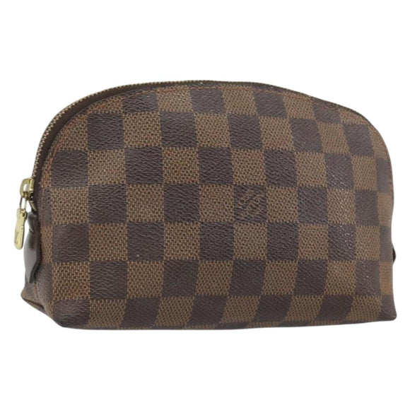 LOUIS VUITTON Damier Ebene Pochette Cosmetic PM Pouch N47516 LV Auth 192604