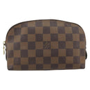 LOUIS VUITTON Damier Ebene Pochette Cosmetic PM Pouch N47516 LV Auth 192604-13
