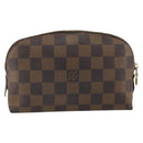 LOUIS VUITTON Damier Ebene Pochette Cosmetic PM Pouch N47516 LV Auth 192604-2