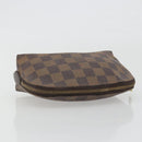 LOUIS VUITTON Damier Ebene Pochette Cosmetic PM Pouch N47516 LV Auth 192604-5