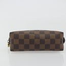 LOUIS VUITTON Damier Ebene Pochette Cosmetic PM Pouch N47516 LV Auth 192604-6