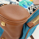 PRADA Venice Pattern Hand Bag Canvas Multicolor Gold Auth 192606SAV-17