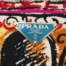 PRADA Venice Pattern Hand Bag Canvas Multicolor Gold Auth 192606SAV-19