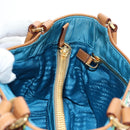 PRADA Venice Pattern Hand Bag Canvas Multicolor Gold Auth 192606SAV-24