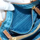 PRADA Venice Pattern Hand Bag Canvas Multicolor Gold Auth 192606SAV-27