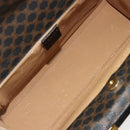CELINE Macadam Canvas Hand Bag PVC Leather Black Gold Auth 192613A-10