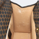 CELINE Macadam Canvas Hand Bag PVC Leather Black Gold Auth 192613A-11