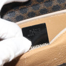 CELINE Macadam Canvas Hand Bag PVC Leather Black Gold Auth 192613A-12