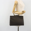 CELINE Macadam Canvas Hand Bag PVC Leather Black Gold Auth 192613A-22