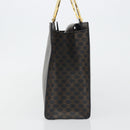 CELINE Macadam Canvas Hand Bag PVC Leather Black Gold Auth 192613A-3