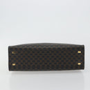 CELINE Macadam Canvas Hand Bag PVC Leather Black Gold Auth 192613A-5