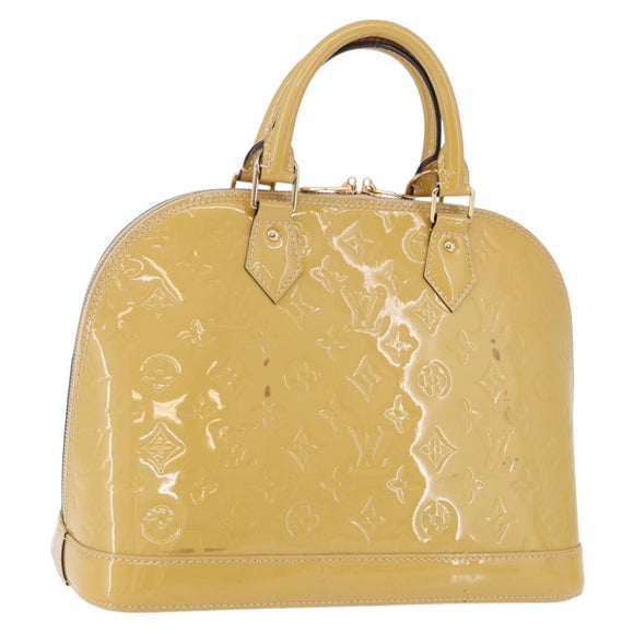 LOUIS VUITTON Monogram Vernis Alma PM Hand Bag Galet LV Auth 192614