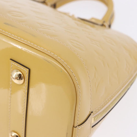 LOUIS VUITTON Monogram Vernis Alma PM Hand Bag Galet LV Auth 192614