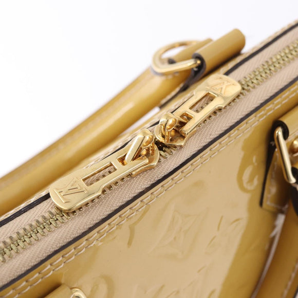 LOUIS VUITTON Monogram Vernis Alma PM Hand Bag Galet LV Auth 192614