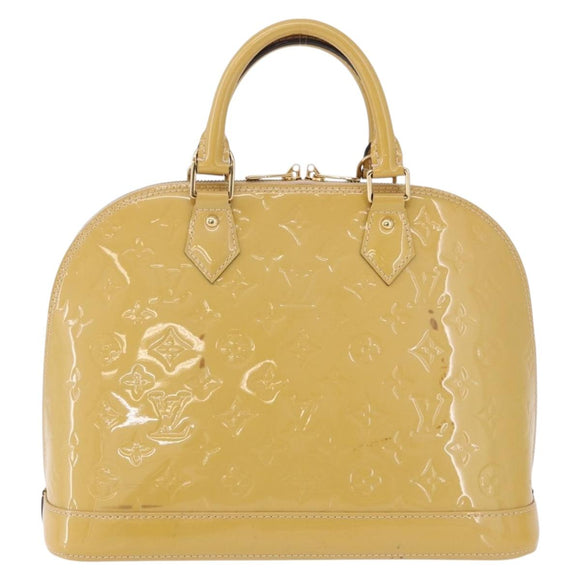 LOUIS VUITTON Monogram Vernis Alma PM Hand Bag Galet LV Auth 192614