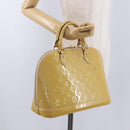 LOUIS VUITTON Monogram Vernis Alma PM Hand Bag Galet LV Auth 192614-23